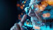 © Naphatson - Close-up of a senior man analyzing data on a computer screen.