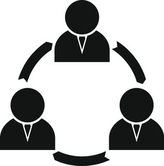 Poster - Simple icon representing a team of business professionals collaborating on a project