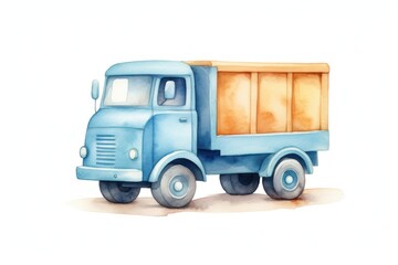 Wall Mural - Toy truck vehicle transportation semi-truck.