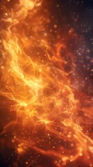 Poster - Intense Fiery Explosion and Vibrant Firework Trails Lighting Up The Night Sky