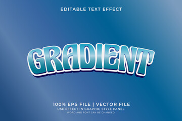 Gradient text effect editable vector