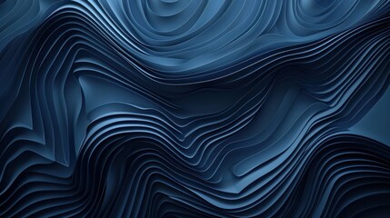 Wall Mural - Abstract Blue Wavy Design