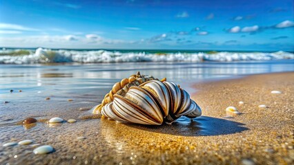 Poster - Pelagic gooseneck barnacle washed up on the beach , marine life, barnacle, crustacean, ocean, seashore, coastal