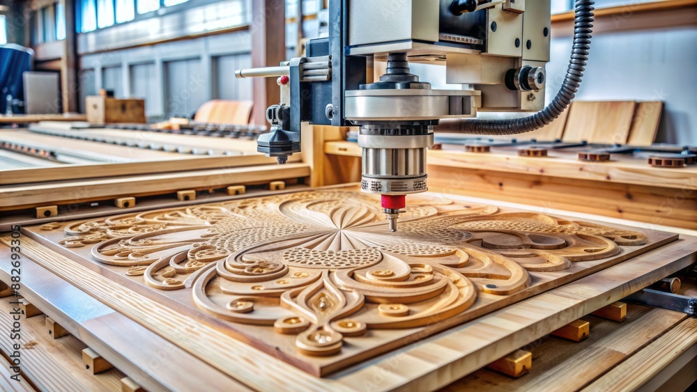 Style Cnc Router High-precision CNC router with spindle and stepper motors cutting ...