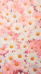 Poster - Daisy flower field backgrounds pattern petal.