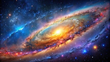 Wall Mural - colorful galaxy with stardust and milky way in stunning cosmos, galaxy, stardust, milky way, colorfu