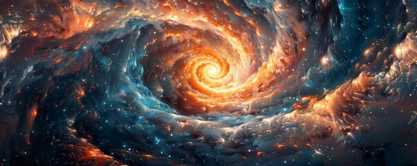 Wall Mural - a photorealistic depiction of a swirling vortex of colors, representing the chaos and energy of the 