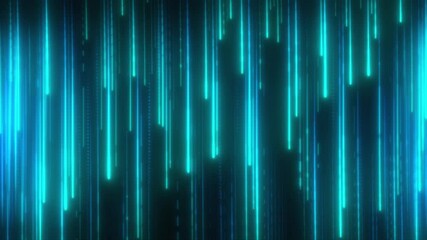 Wall Mural - Abstract Neon Blue Light Streak futuristic looping  animation footage video background