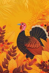 Canvas Print - Turkey in fall foliage