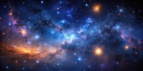 Wall Mural - dark cosmic starry sky background, cosmic, stars, sky, galaxy, space, universe, dark, night, celesti
