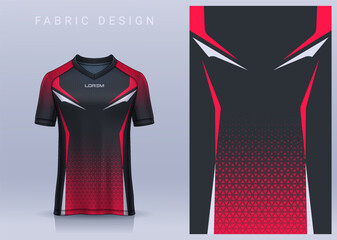 Fabric textile design for Sport t-shirt, Soccer jersey mockup for football club. uniform front view.	
