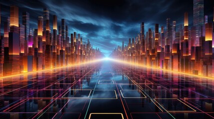 Poster - online internet digital background technology web