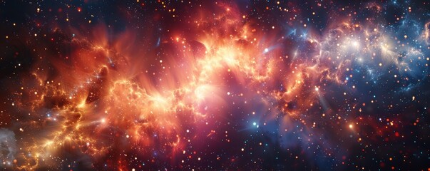 Wall Mural - a photorealistic depiction of a fireworks display illuminating the night sky, the colorful explosion