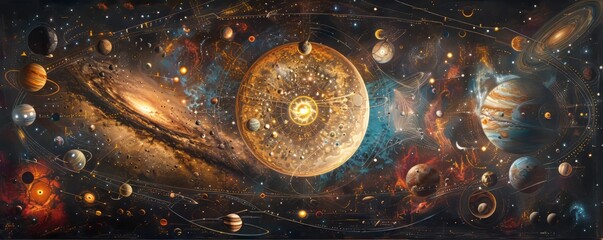 Wall Mural - A timeline of scientific discoveries, each breakthrough marking a step forward in our understanding of the universe and our place within it.