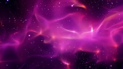 Wall Mural - Purple Nebula With Stars Generative AI