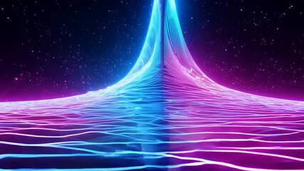 Poster - Neon Lightscape Generative AI