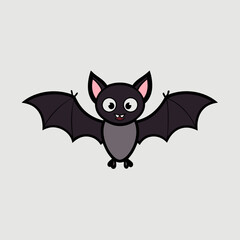 Bat cartoon vector art illustration