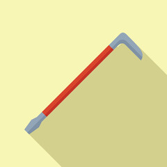 Poster - Crowbar tool is lying diagonally against a yellow background, casting a long shadow