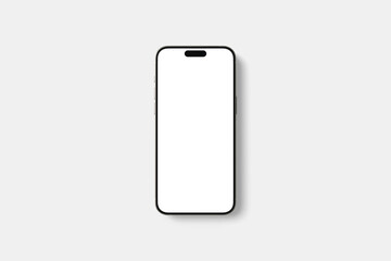 Wall Mural - blank smartphone mockup top view angle