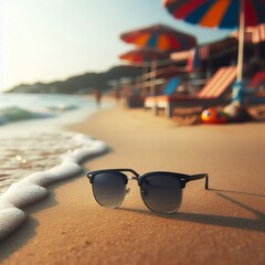 sunglasses on the beach