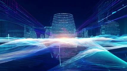 Poster - Digital Cityscape in a Virtual Dreamscape Generative AI