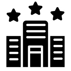 Sticker - Hotel Skyscraper City Glyph Icon