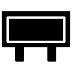 Canvas Print - Blackboard Flip Chart Glyph Icon