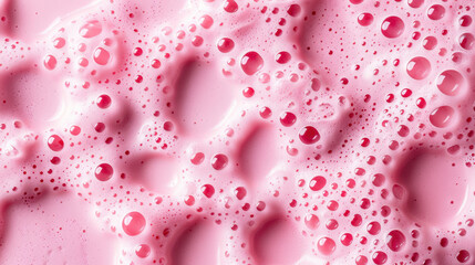 Poster - Close-up of a bubbly pink surface texture, showcasing vibrant colors and detailed foam patterns. Ideal for backgrounds, design projects, and creative concepts.