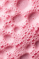 Poster - Close-up of pink foam bubbles creating a vibrant and textured pattern that encapsulates a playful and bubbly appearance perfect for dynamic designs.