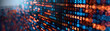 © tonstock - Abstract image of glowing financial data and binary codes on a digital screen, representing technology, finance, and data analysis.