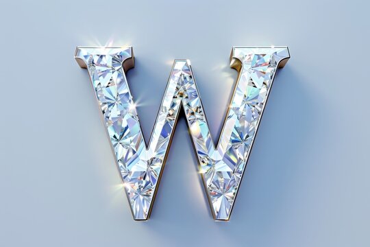 A large diamond-shaped letter W, with smaller diamonds surrounding it
