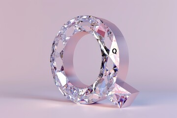 Wall Mural - A shiny diamond shaped letter Q