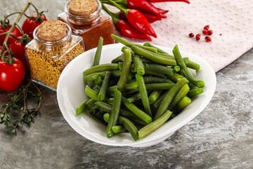 Wall Mural - Vegan cuisine - boiled green bean