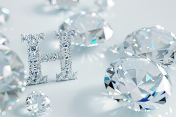 Wall Mural - A large diamond with the letter 