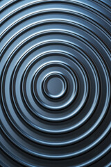Poster - Close-up of concentric metallic rings creating a mesmerizing geometric pattern, showcasing texture and symmetry in sleek, smooth surfaces.