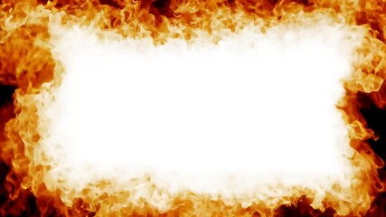 Poster - Fire Flame Border Frame Generative AI