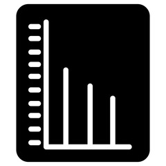 Wall Mural - Analyst Bar Business Glyph Icon