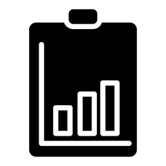 Wall Mural - Chart Clipboard Document Glyph Icon