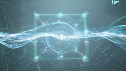 Poster - abstract digital network interface generative ai