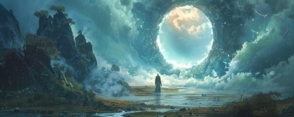Wall Mural - magical portal leading to another world