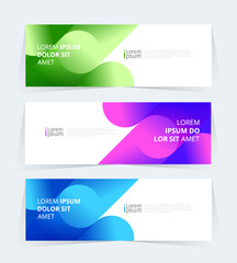 Wall Mural - geometric banner design with vector presentation template.