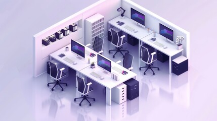 Poster - Modern Minimalist Office Workspace