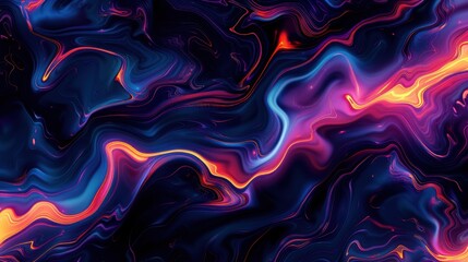 Wall Mural - Abstract digital art in vibrant colors with fluid, wave-like patterns. Perfect for backgrounds, wallpapers, and modern designs.