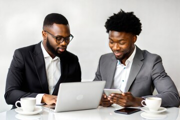 Wall Mural - Two Black Business Professionals Planning
