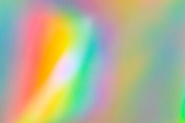 Wall Mural - abstract blur holographic rainbow foil iridescent background