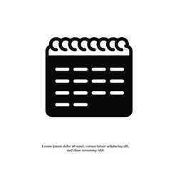 Fototapete - calendar solid icon icon vector design good for web or mobile app