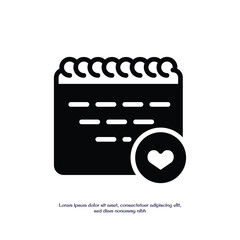 Fototapete - save the date solid icon vector design good for web or mobile app