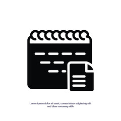 Fototapete - agenda solid icon vector design good for web or mobile app