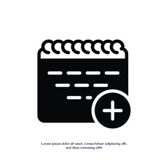 Fototapete - add calendar solid icon vector design good for web or mobile app
