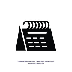 Fototapete - calendar solid icon icon vector design good for web or mobile app